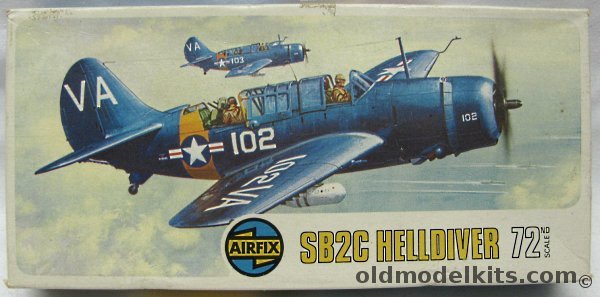 Airfix 1/72 Curtis Helldiver SB2C - T4 Logo  US Navy VB-8 USS Ticonderoga in 1945 / Post War Reserve Squadron Glenview 1948, 02031-0 plastic model kit